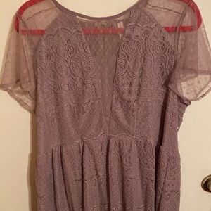Lavender Plus Size Mini Dress